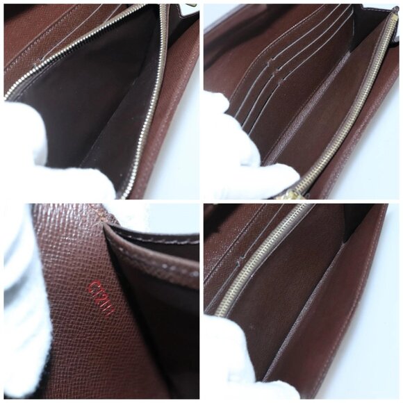 LOUIS VUITTON Damier Ebene Portefeuille Sarah Long Wallet N60491 LV Auth 135012 - Picture 15 of 16